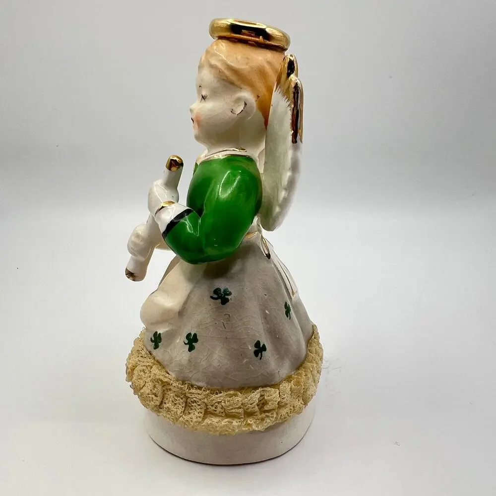 Vintage 50s Art Gift Angel Of Ireland Figurine Porcelain Girl 1958 Japan 4.25